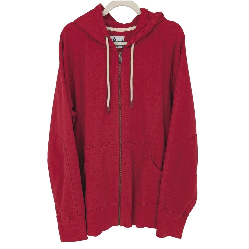 American Giant Full Zip Hoodie Mens XL Red Rock Heavyweight USA Made Streetwear